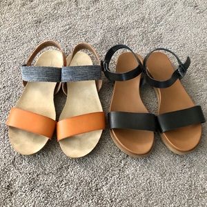Universal Threads Sandals- 2 Pairs - 7.5